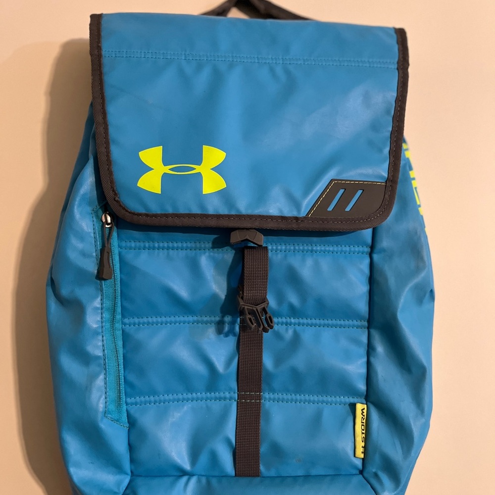 Under Armour Vibrant Blue Backpack with Yellow Logo